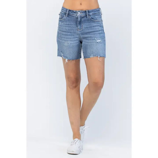 Embroidered Pocket Cutoffs