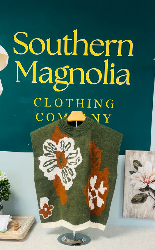 Floral Code Sweater