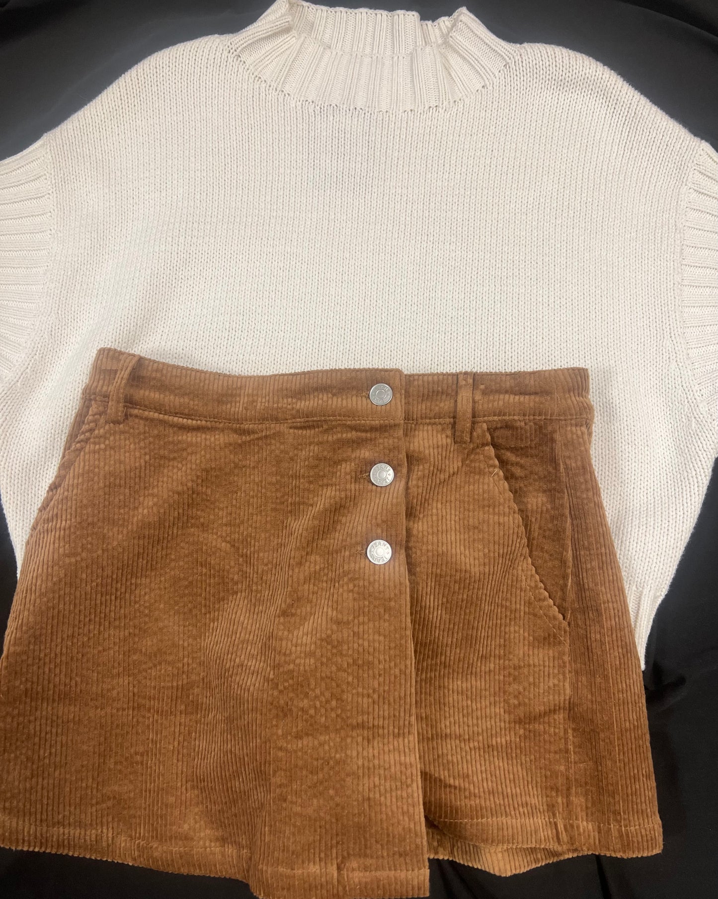 Cinnamon Corduroy Skort