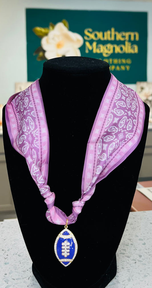 Football Necklace w/ Scarf