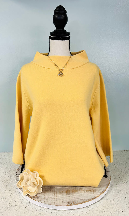 Yellow Mock Neck Sweater