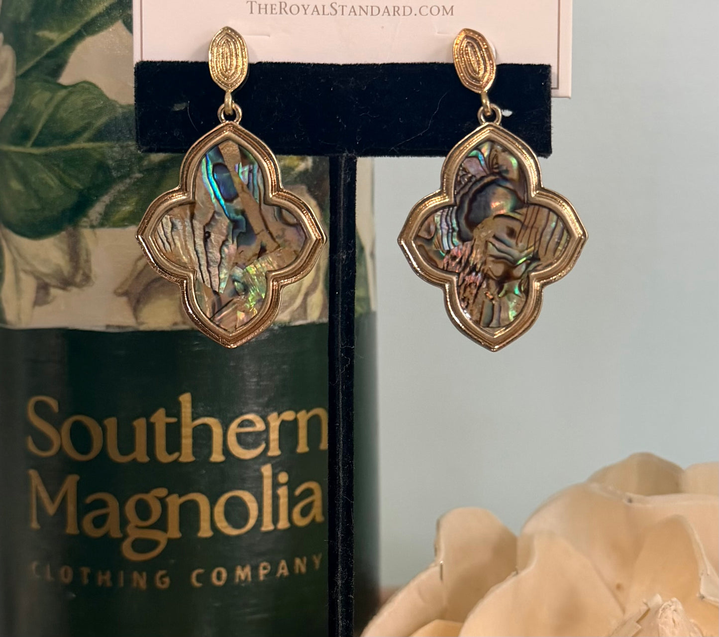 Gold Abalone Priscilla Earring by Royal Standard