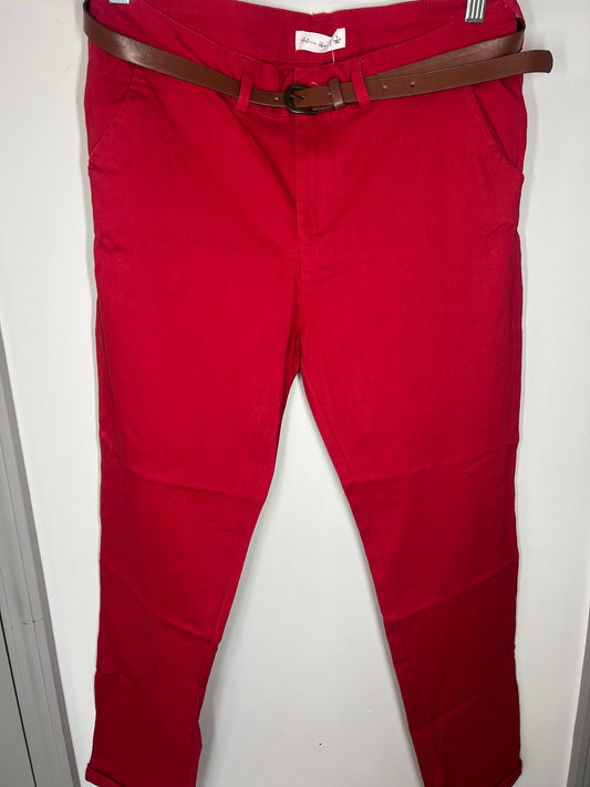 Twill Pants with Belt