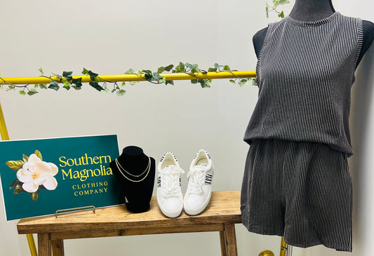 Sleeveless Striped Short and Shirt Set