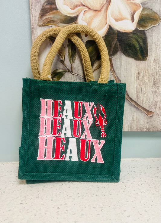 Heaux Crawfish Petit Tote Bag 7x7x5