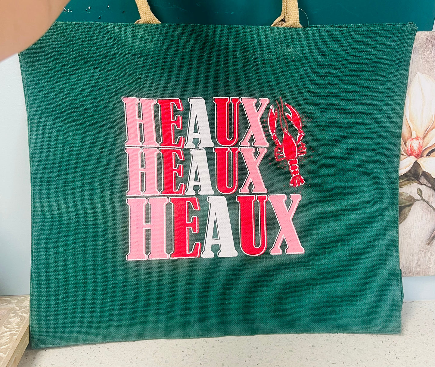 Heaux Crawfish Carryall Tote 22x19x8