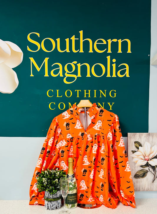 Pumpkin & Ghost Halloween Long Sleeve