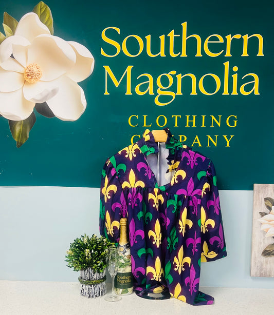 Mardi Gras Fleur De Lis Sleeve