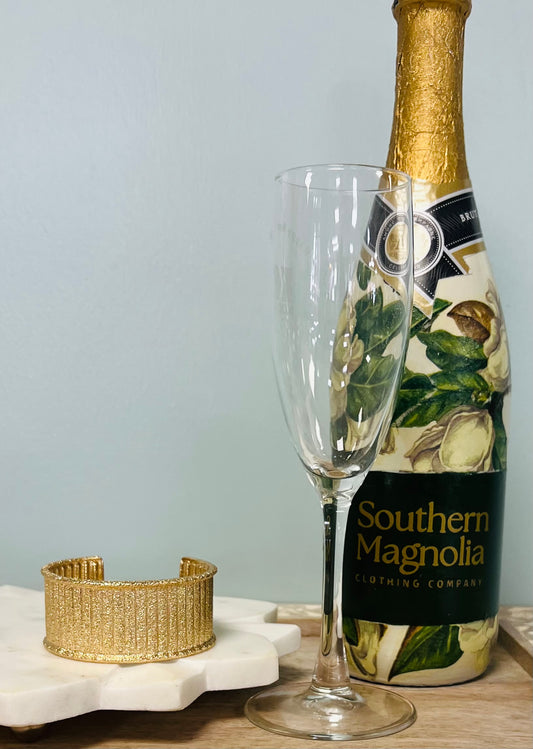 Gold Hammered Textured 1" Cuff Bracelet