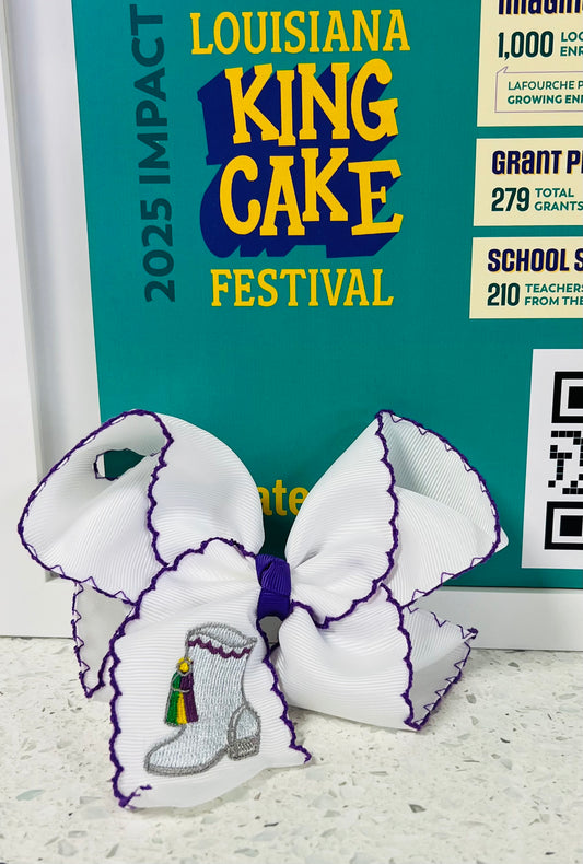 Large Mardi Gras Boot Bows