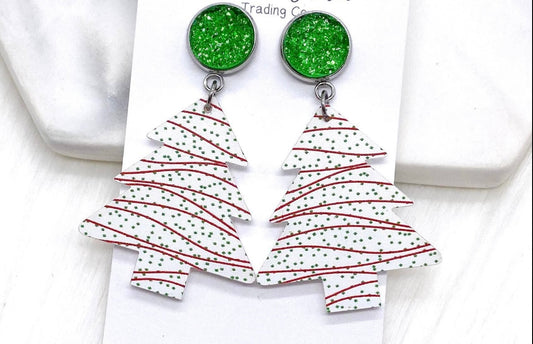 Snack Cake Christmas Earring